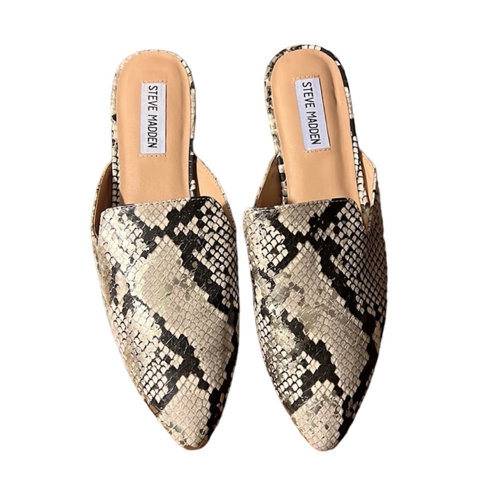 Steve Madden Snake Print Mules